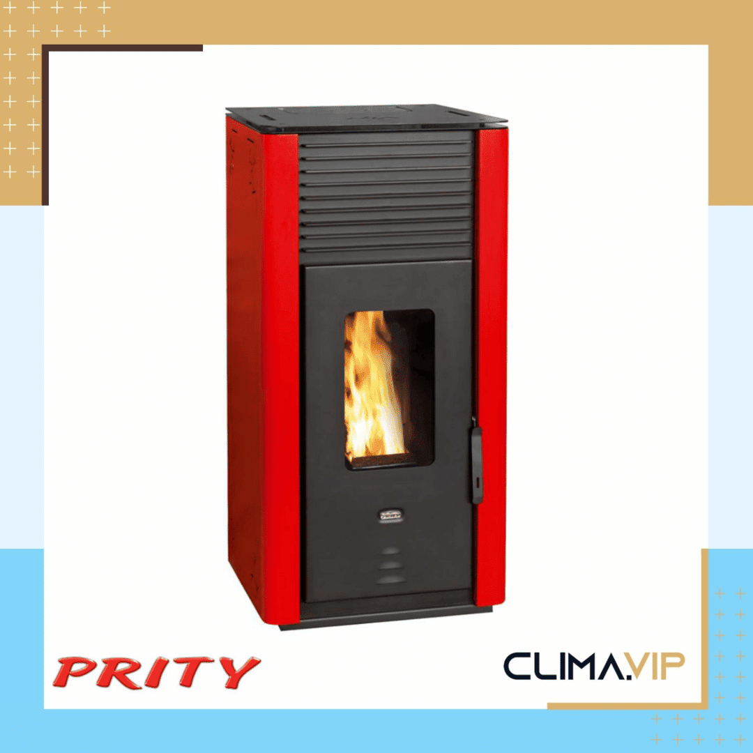 Пелетна камина с водна риза PRITY PL W25 EH Burgundy