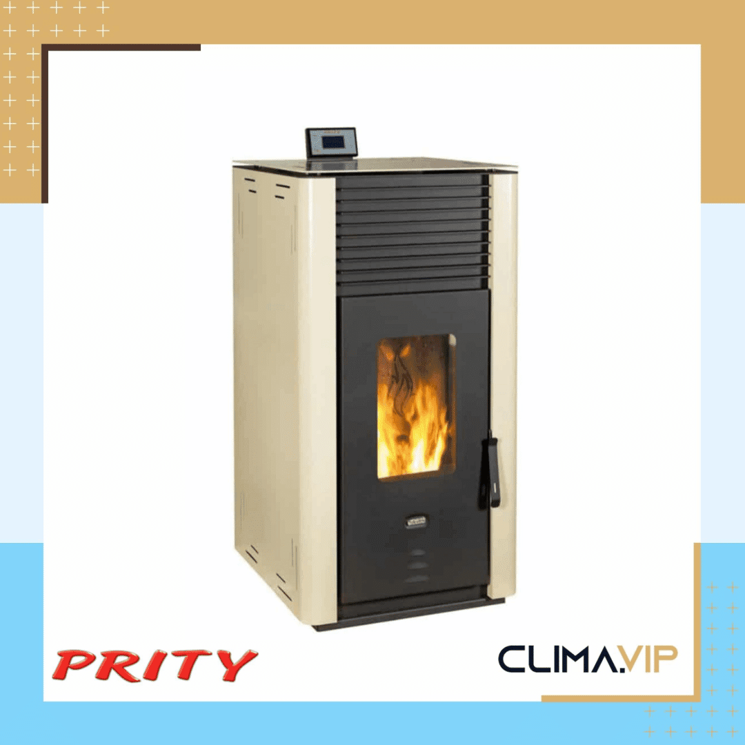 Пелетна камина с водна риза PRITY PL W25 EH Ivory