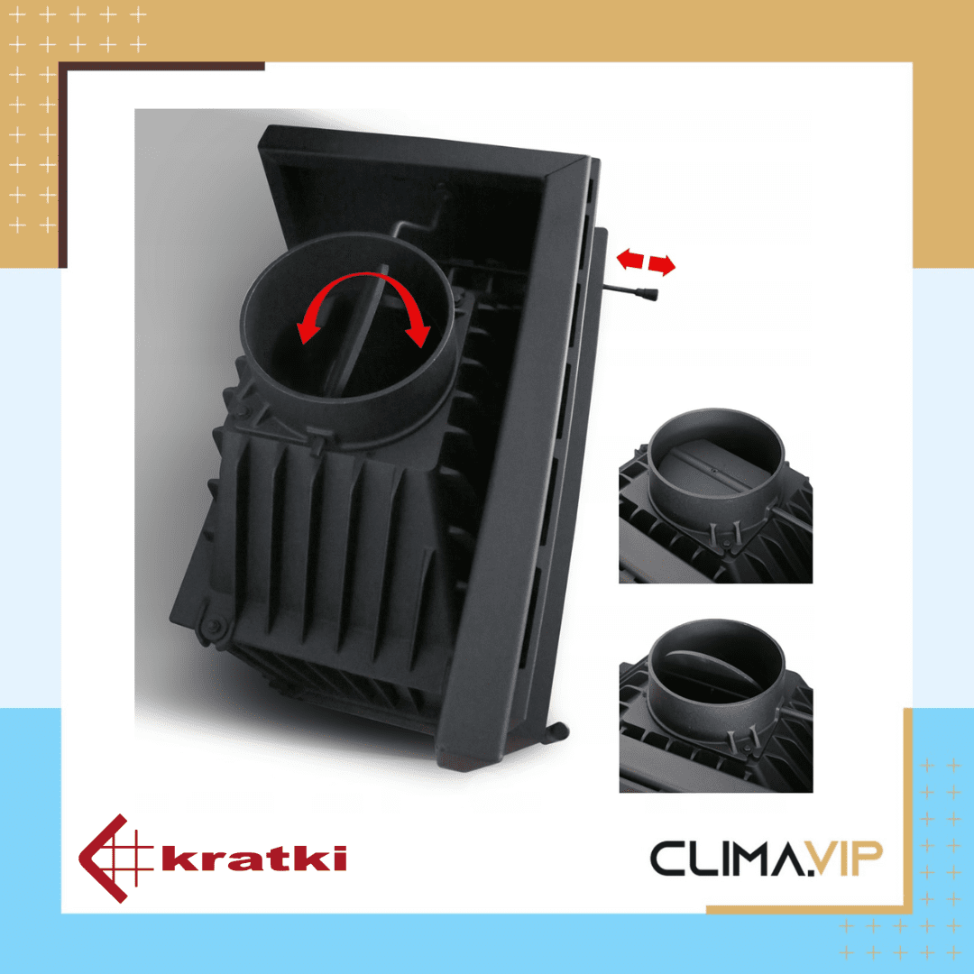 Ъглова камина на дърва за вграждане Kratki Simple, 8.0 kW, А+